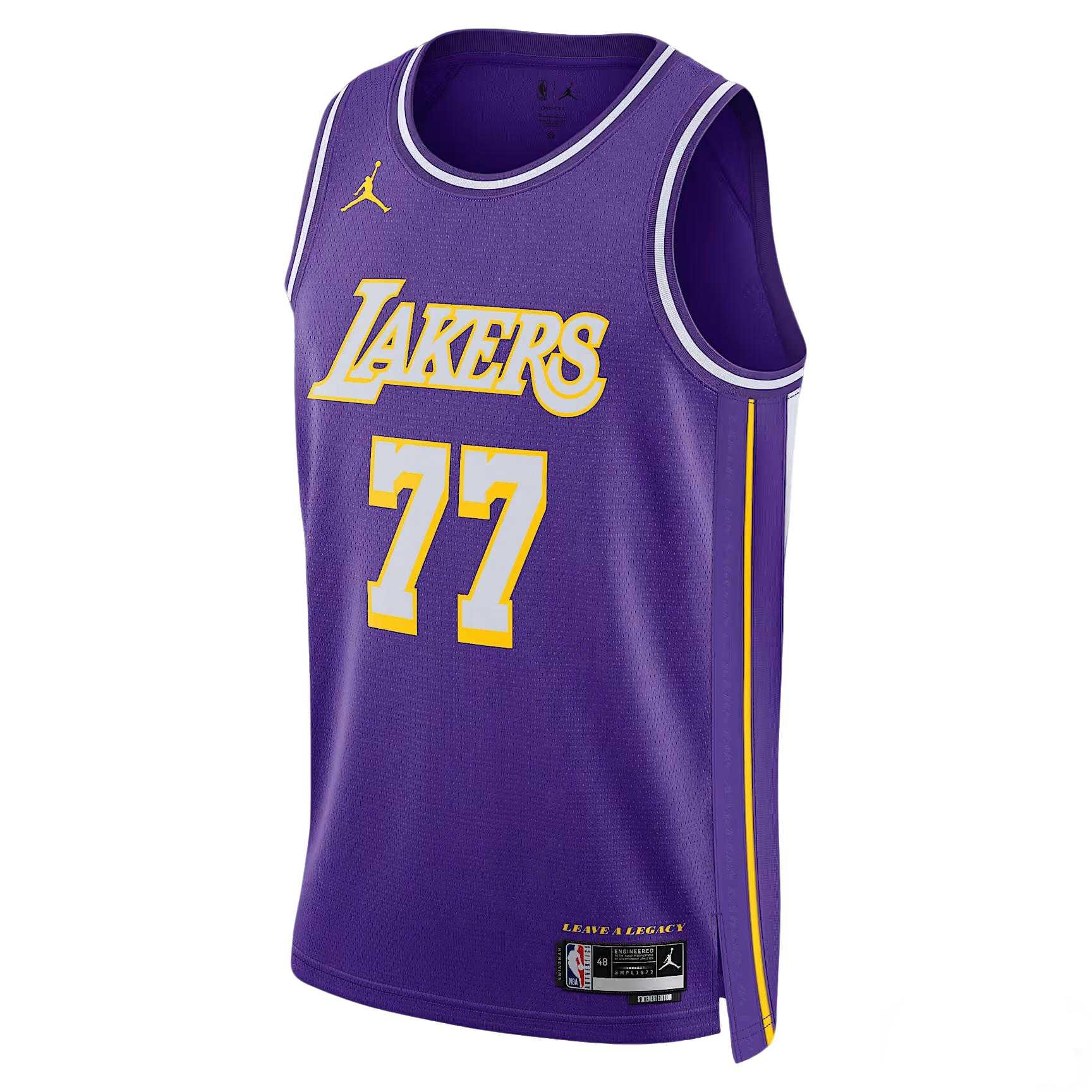 Nike Dri-FIT NBA Los Angeles Lakers 2025/26 Statement Edition Luka Doncic #77 Purple Men s Basketball Jersey HM4877-506 XL