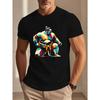 Men's Sumo Wrestling Print T-Shirt - Summer Short Sleeve Top, Casual Round Neck Tee for Sumo Fans & Themed Events