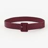 Japanese Pastoral Woven Wide Belt Candy Color Bag Buckle Decorative Dress Jeans Belt Women