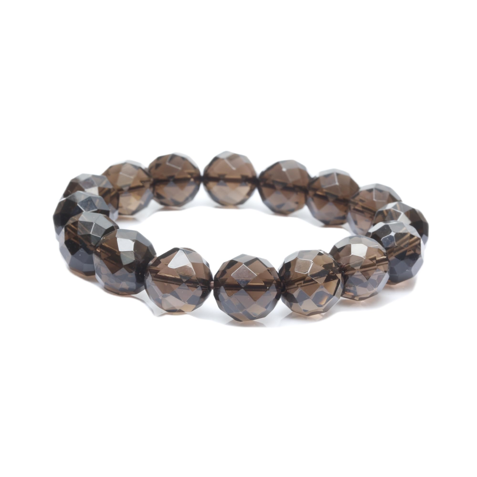 

KOUOKU Natural Smoky Quartz Power April Good Madagascar Natural Stone Prayer Beads Quartz [K Kouoku] Bracelet, 11mm, Stone, Birthstone, Luck, (Smoky -