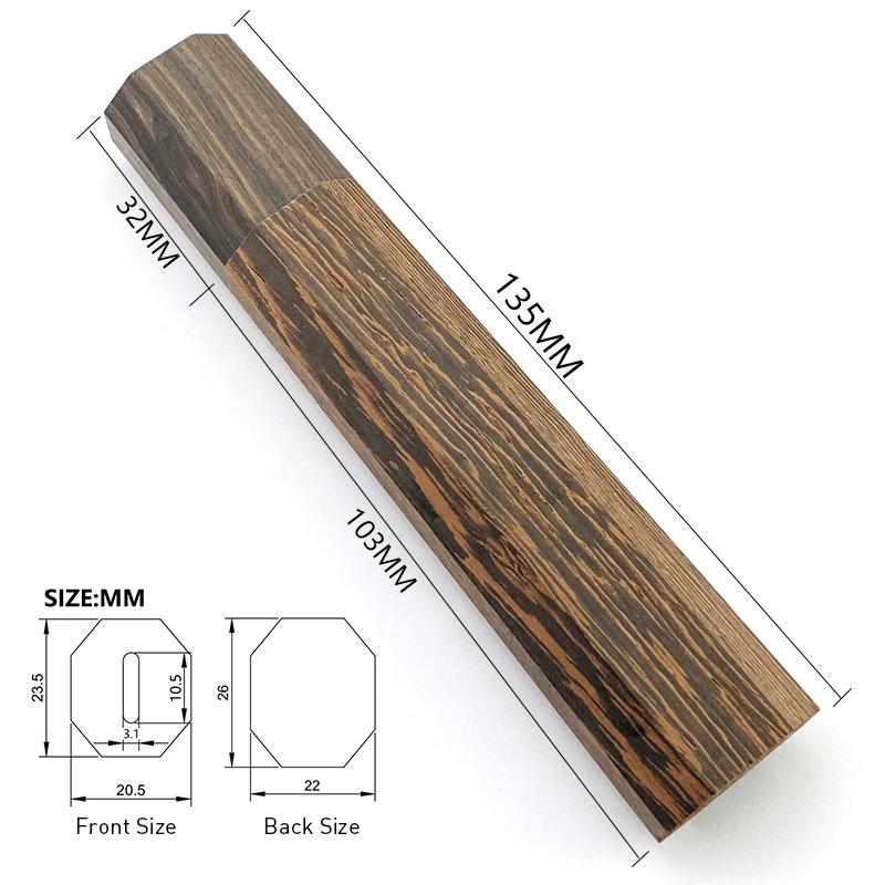 Diy Japanese Chef Knife Handle Kitchen Knives Wood Color Knife Details Accessories Octagonal Replacement Handle Making