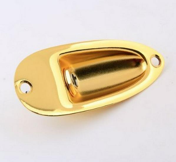 Guitar Accessories: Boat-Shaped Jack for Fender Electric Guitars - Available in Silver, Black, and Gold.