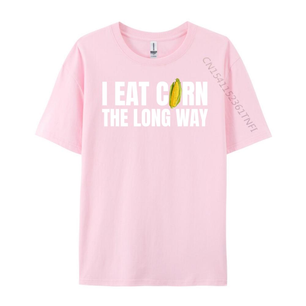 Jag äter majs på längden Rolig Olämplig Pinsam Enkel T-shirt Streetwear Cool