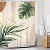 Tropical Geometric Shower Curtain - Anti-Mold, Waterproof Bathroom Decor, Unique Gift, Stylish Design, Modern