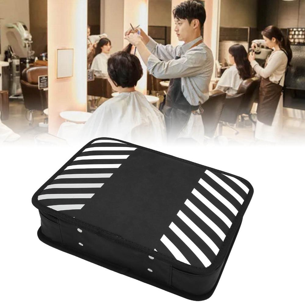 PU Hairdresser Carrying Case Organized Compartments Hair Cutting Grooming Kit Travel Use