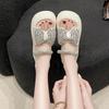 8CM Platform Slippers Sandals Woman Bling Diamond Bowknot Thick Sole Slippers Women Chunky Flip Flops Summer Casual Beach Slides