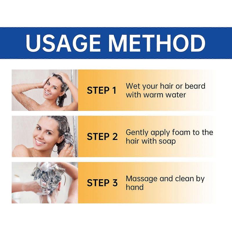 3X Solid Anti Dandruff Shampoo - Solid Shampoo Men & Women - 3-in-1 Shower Soap Men for Hair, Face, Body