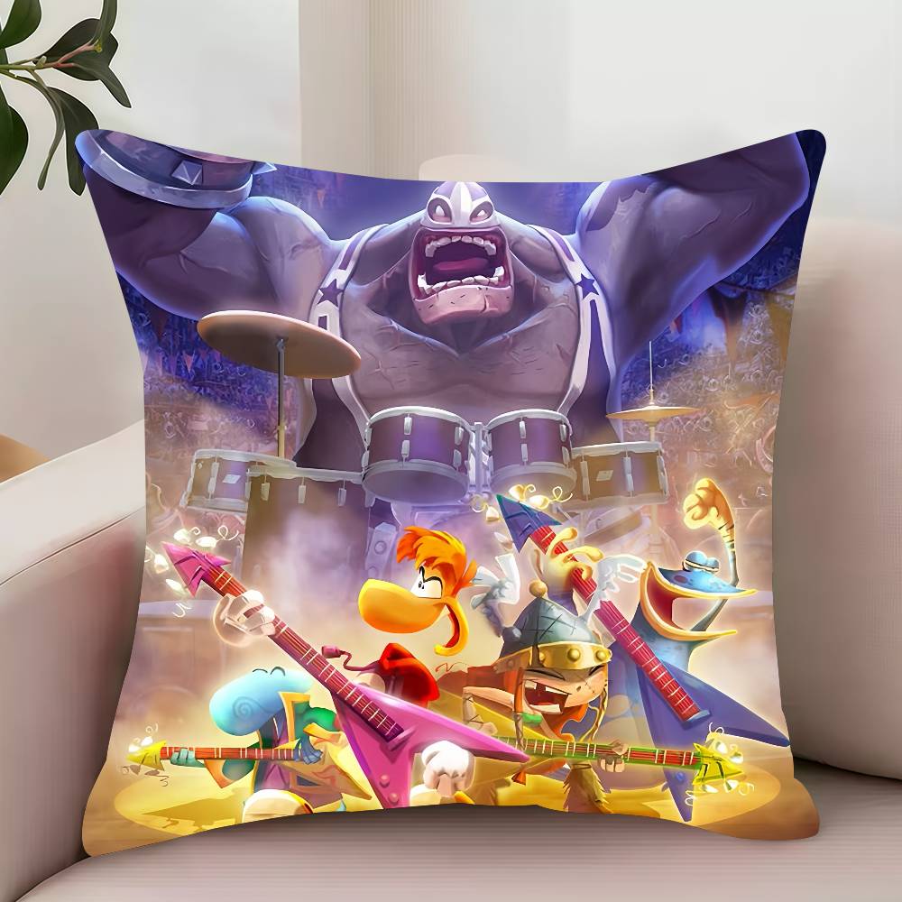Federa per Cuscino Decorativa Protettiva Morbida Confortevole per Divano Soggiorno Ufficio Domestico Gioco R-Rayman L-Legends