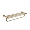 Wall-Mounted Gold Towel Rack and Storage Shelf - 304 Stainless Steel Bathroom Accessories Set
