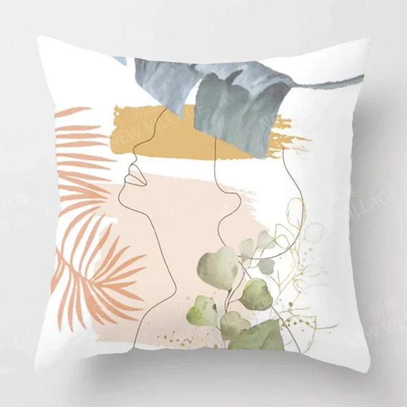 Nordic Fall Home Decor Autumn  Throw Pillow Cover Sofa Cushion Cover Velvet Modern    Morandi