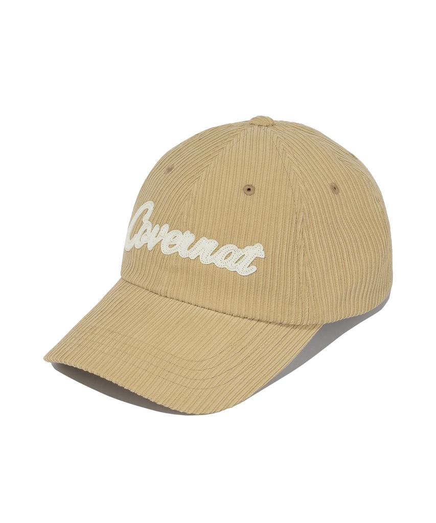 COVERNAT Authentic Applique Corduroy Ball Cap Beige
