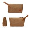 Thick Canvas X Leather Mini Second Bag Clutch Bag Small Makeup Bag Casual Formal Wedding Bag Handbag Small Bag Pouch Bag [Whatna] Men's Gentlemen's