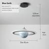 Planet Led Pendant Lamp Children Room Creative chandelier Glass Ball Hanging Lights Boy Bedroom Space Reading Indoor Decor Light