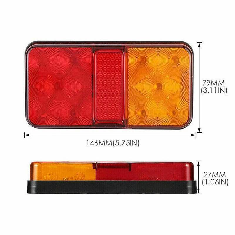 Car LED Tail Turn Signal Ultra Bright 12/24V Brake Reverse Lamp For Pickup Truck Trailor Rear Lamp Waterproof