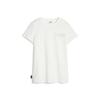 Team Tee Letter Embroidery Round Neck Short Sleeve T-Shirt Women Tops White 624706-65