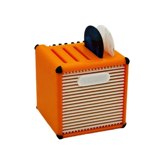 Guitar Picks Holder Retro Amplifier Style Guitar Pick Display Case with 5 Slots Guitar Pick Storage Box Gift for Guitar Players Music Enthusiasts