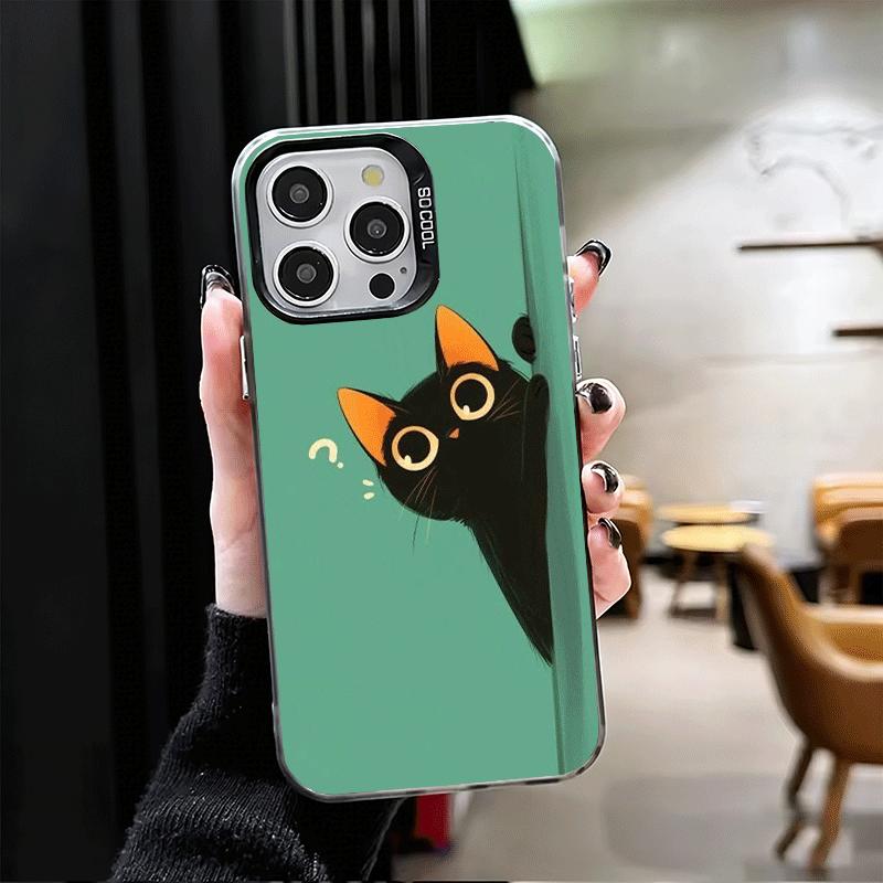 Cat Cute Kitten Cartoon Soft Phone Case for iPhone 15 16 17 Pro Max 17Air 16E 14 Plus 13 12 Mini Shockproof Cover Back Shell