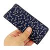 Inden Eyeglasses Sack Navy Blue Deerskin with White Dragonfly Soft 16cm x x Inden-ya 4203, Lacquer, Pattern, Type, 7.3cm 1.8cm