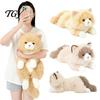 Weiches Berührendes Stoffkätzchen Lebensechte Ragdoll Katze Plüschtier, Realistisches Tierkissen zum Schlafen, Stressabbau Umarmendes 45cm Flauschiges Kissen,