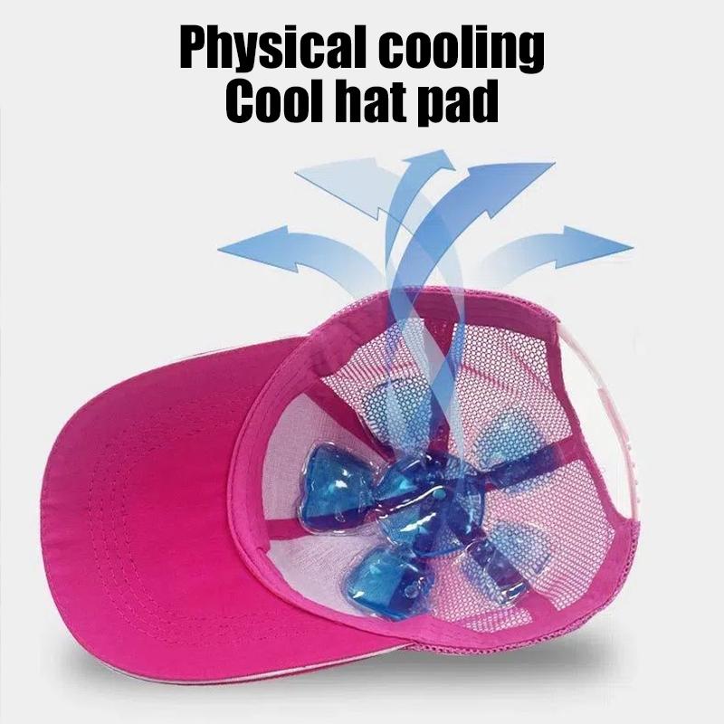 Blue Pvc Gel Ice Pack - Adjustable Cooling Pad For Helmets & Hats Reusable Cold Compress Travel Portable Outdoor Accessory
