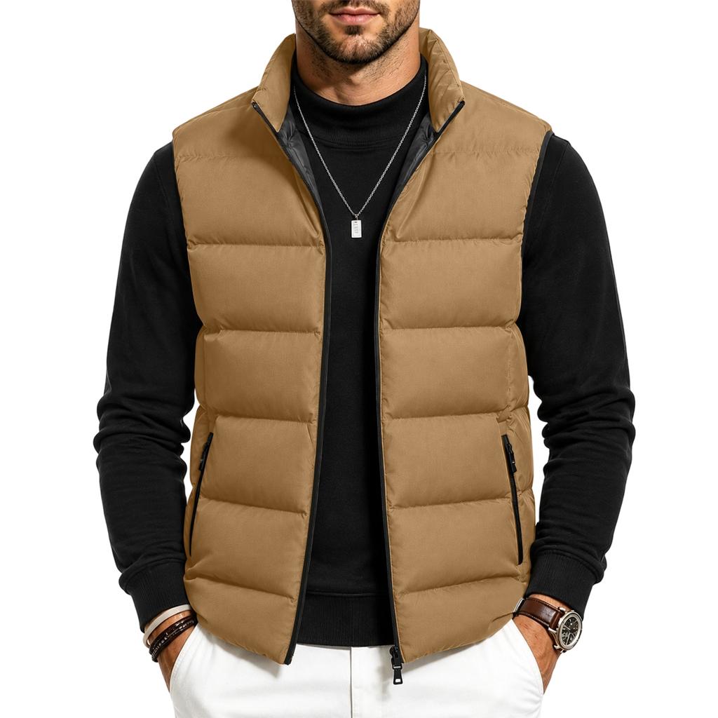 Men's Casual Thick Warm Vest for Fall and Winter