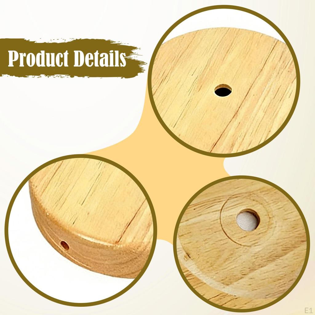 4Pcs Pendant Light Canopies Cover Plate Round Easy Installation Modern Lamp Accessory Sturdy Wooden