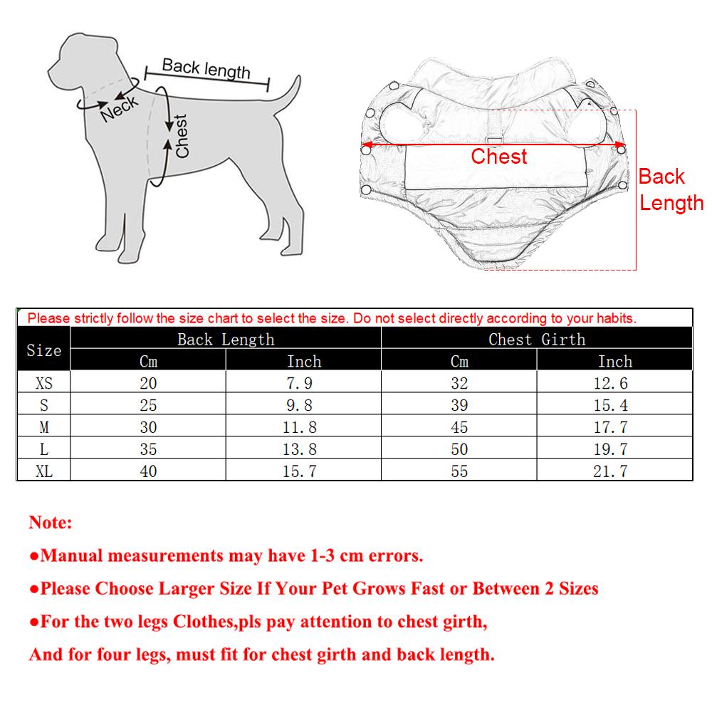 Winter Warm Dog Jacket For Small Medium Dogs Cats Windproof Waterproof With D-ring Puppy Clothes Yorkshire Schnauzer Pet Costume