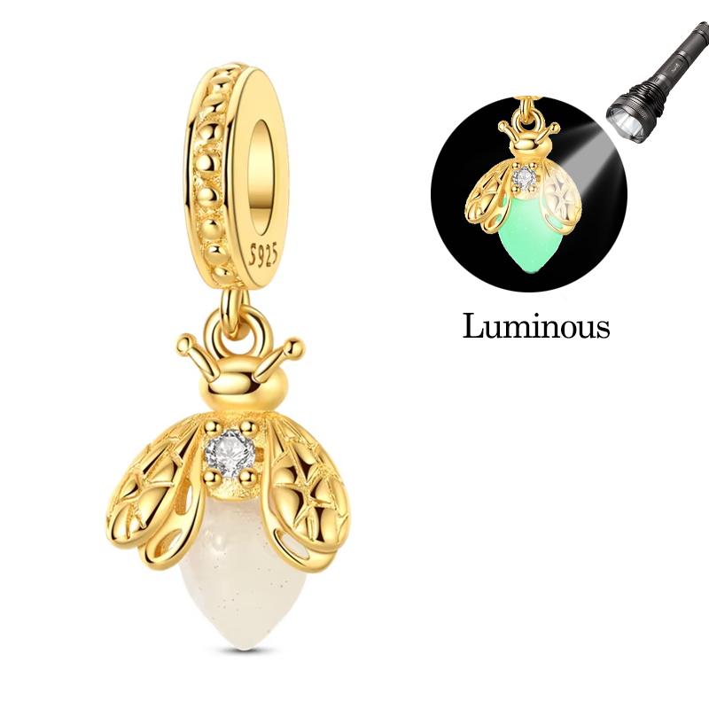 Sales 925 Silver Golden Series Charms Beads Cross Devil's Eye Bow Charms Pendant Fit Bracelet DIY Jewelry