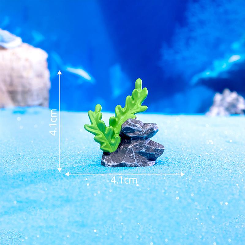 Creative Cute Kawaii Resin Ocean Animals Figurine Model  Coral Small Ornaments Diy Home Decoration Accessories Gifts