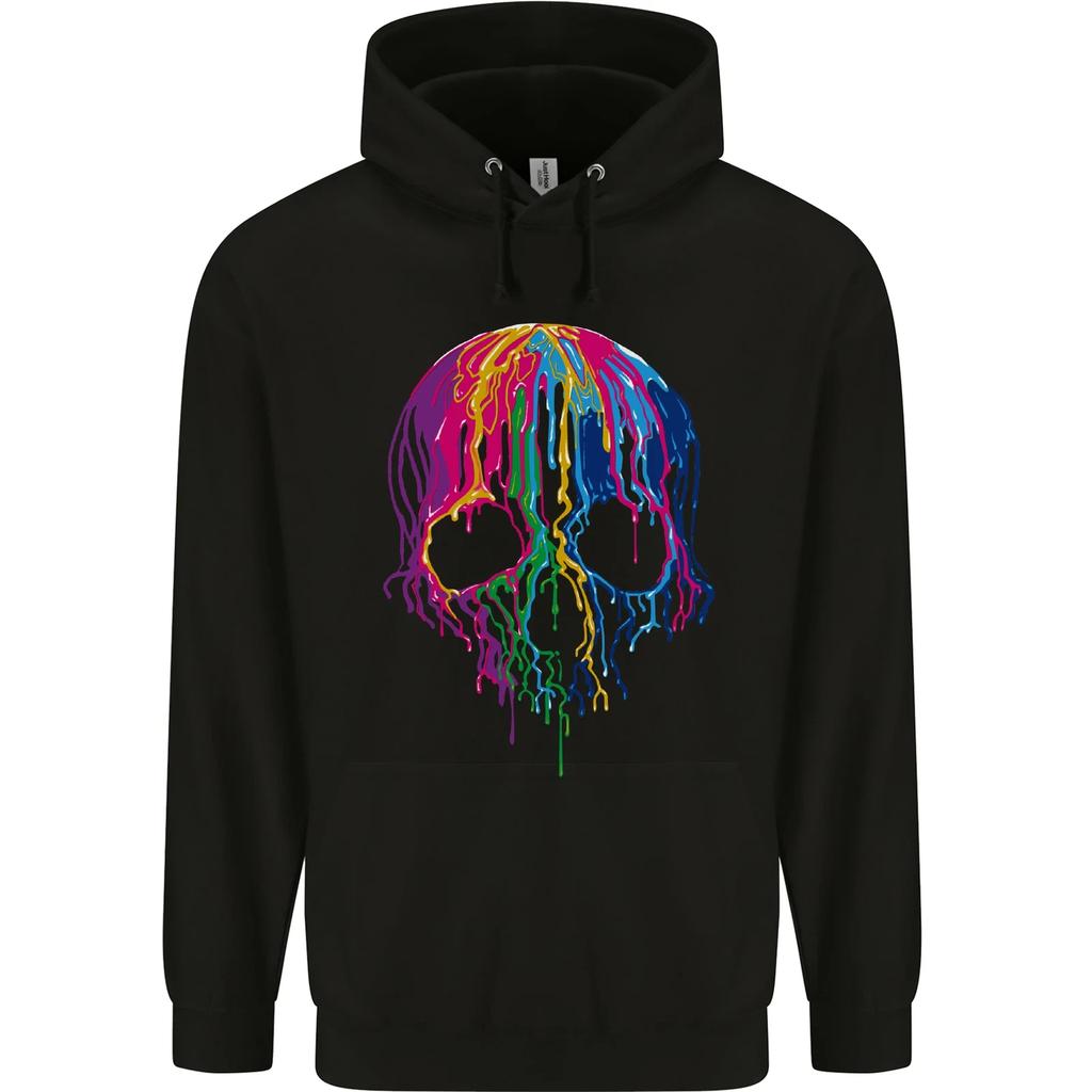 Melting Skull Biker Motorcycle Gothic Hoodie