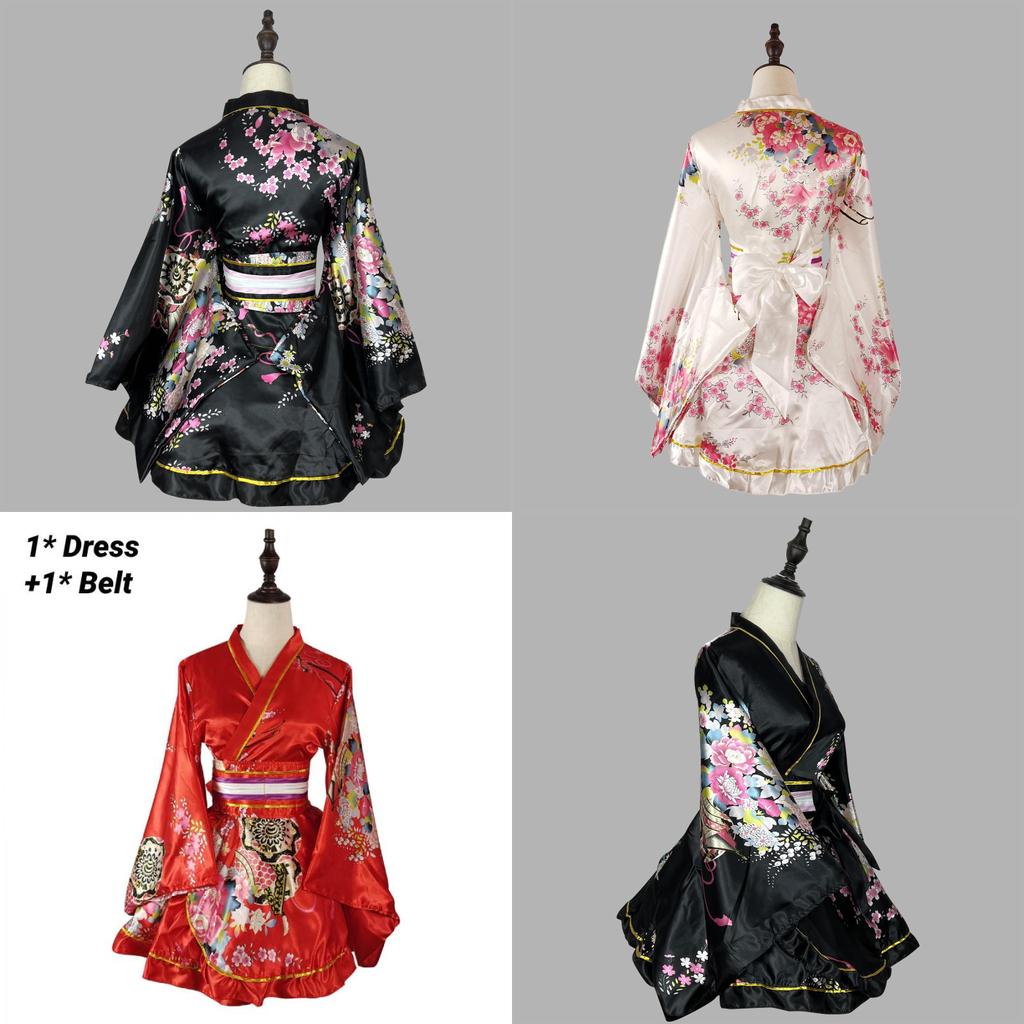 Long Women's Kimono Robe Traditional Style Cosplay Costume Anime Inspired Casual Home Clothing" Characters)
