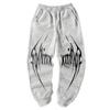 Fitness Sporturi High Street Harajuku Y2K Bărbați Femei Croială Largă Suflet de Dragon Întunecate Trendy Streetwear Pantaloni