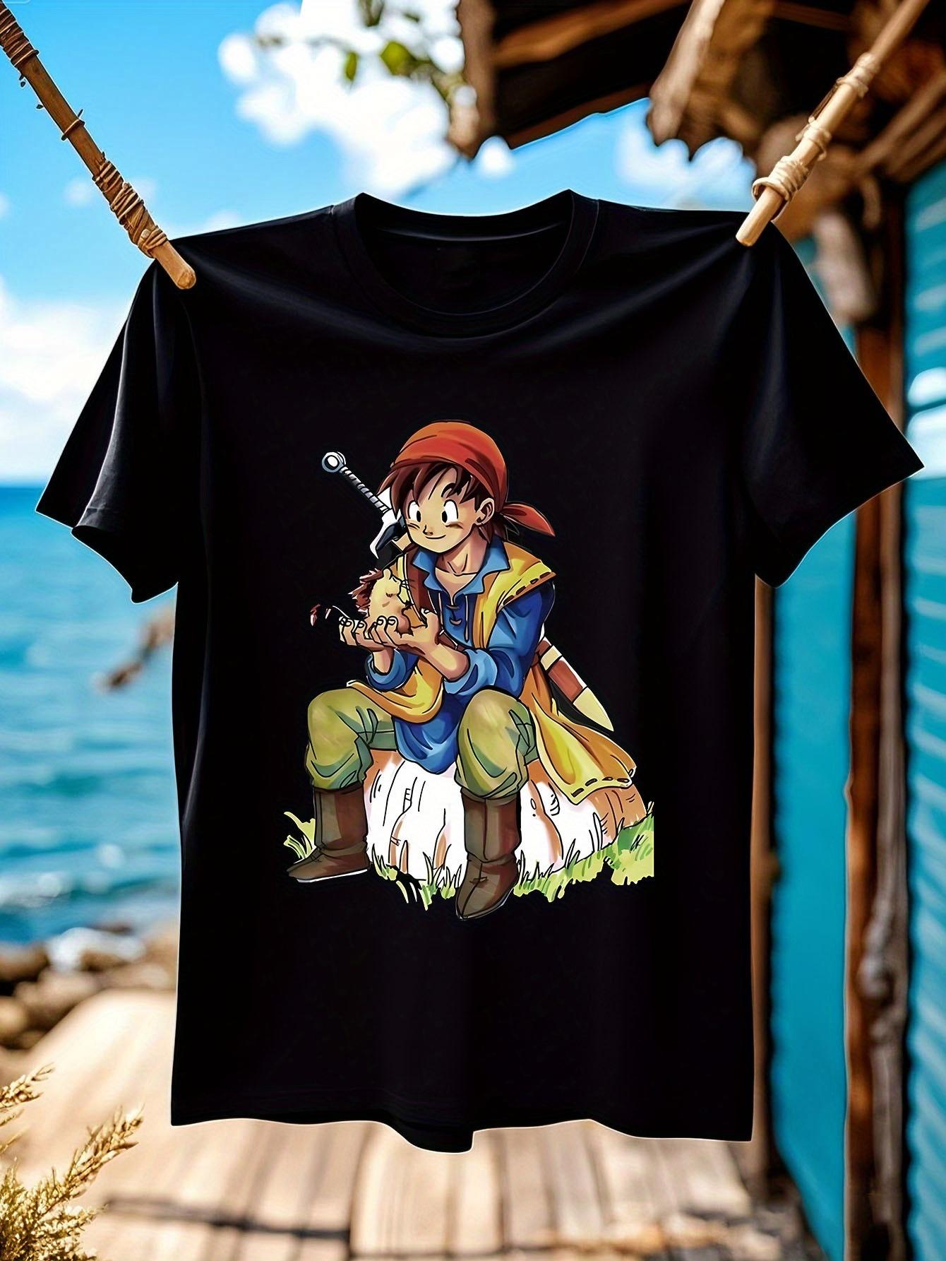 Dragon Quest Anime Graphic Tshirt Graphic Tee - Black Vid... XXL