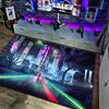 Dywan VIKAMA 3D Cyberpunk Duży Obszar Pokój Esports Sypialnia Mata Podłogowa Dekoracja Domu Salon Stolik Kawowy Dywan Kryształowy Aksamit