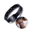 Customize Men 'S Black Stainless Steel Carbon Fiber And Bio Therapy Bracelet With Engraving 12 Constellations Men Jewels