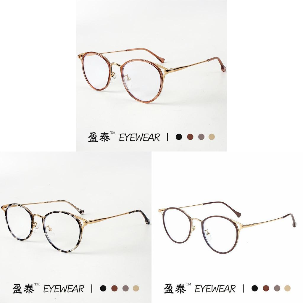 Fashion Flat Lens Eyeglasses With Tr Metal Frame For Daily Use And Gift