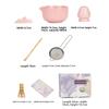 2/4/7 Pcs New Ceramic Matcha Bowl Flower Sakura Matcha Whisk Holder Reusable with Pouring Spout Matcha Making Kit Tea Lovers
