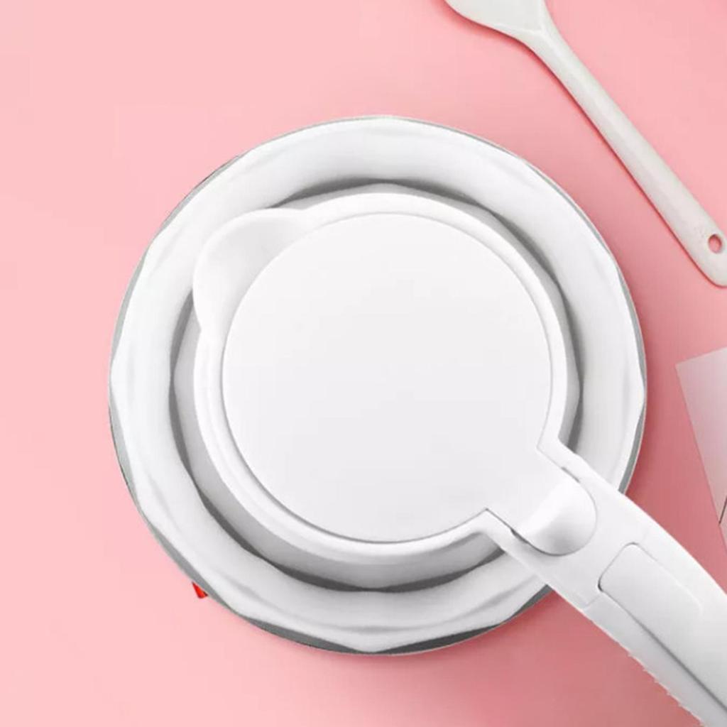 Seyahat Katlanabilir Elektrikli Kettle Hızlı Kaynama Otomatik Kapanma Küçük Su Isıtıcısı Beyaz