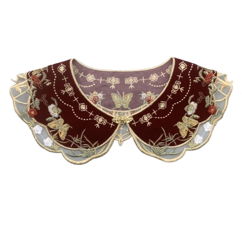 

Кружево Цветочный Девочки Лацкан Декоративная Вышивка Воротник Цветок Древнее Искусство Традиционное Кружево Шаль Воротник Лацкан