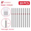 Cylindrical Bit Diamond Nail Drill Bit Set 10Pcs Nail Milling Cutters for Nail Surface Shaping Dead Skin Removal Fine Grinding Nail File Sets Home