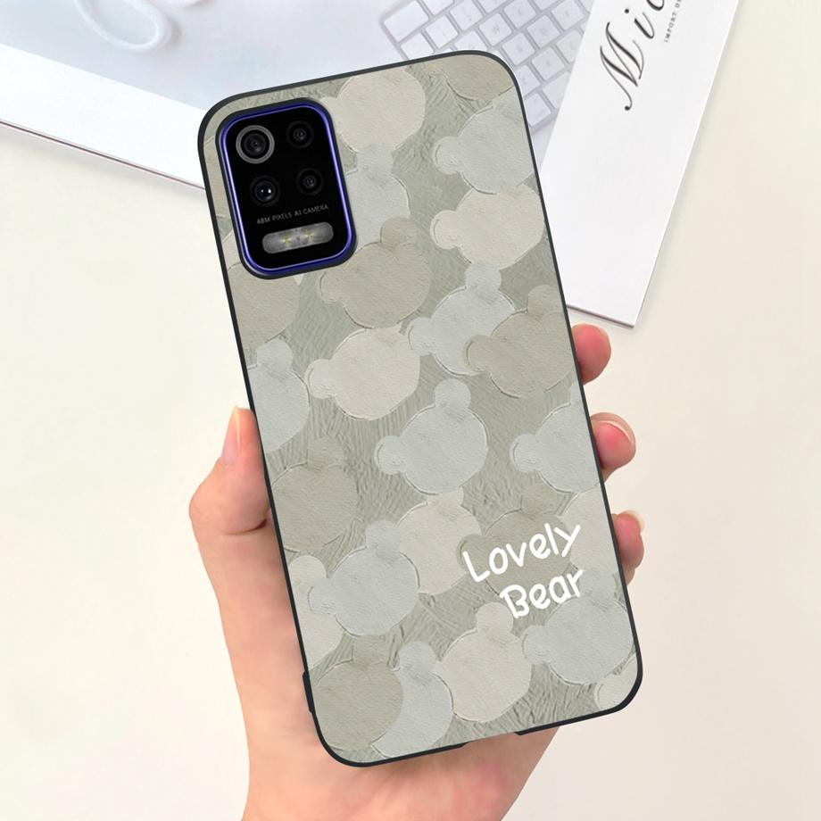 For LG K52 Q52 2020 Phone Case Soft Matte Silicone Capa For LGK52 LGQ52 2020 Funda Goothic Style Cartoon Back Cover Cute Pattern