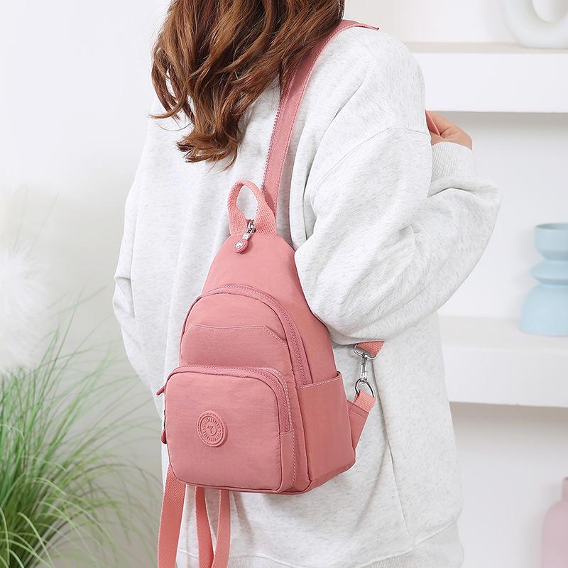 Dam Bröstväska Lätt Crossbody-väska Vattenavvisande Nylon Resväska Multifunktionell Ryggsäck
