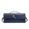 Handwoven Bag Soft Leather Lock Dinner Bag Medieval Baguette Bag Long Fashion