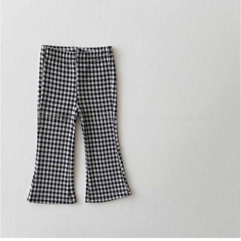 

Summer New Style Girls Plaid Unique Bell-Bottom Pants Stylish Casual Thin Leopard Print Long Pants For Young Children 130cm білий