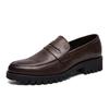 2025 new men's round head leather shoes British business casual shoes men's shoes nightclub foot cover dress single shoes large size 47