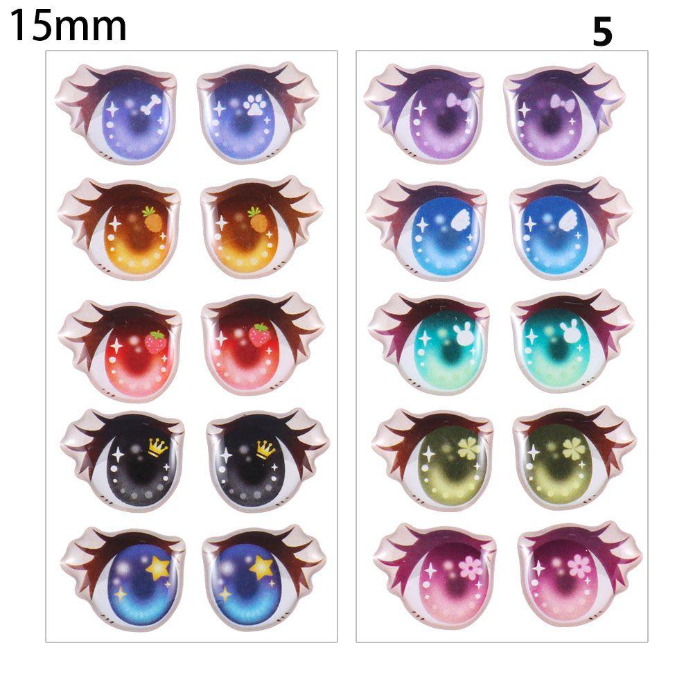 Toys DIY Doll Accessories Face Organ Paster Clay Decals Love Cute Sticker Cartoon Eyes Stickers