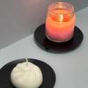 Round Iron Candle Holder Golden Festival Candlestick Holder Creative Pillar Metal Plate  Banquet