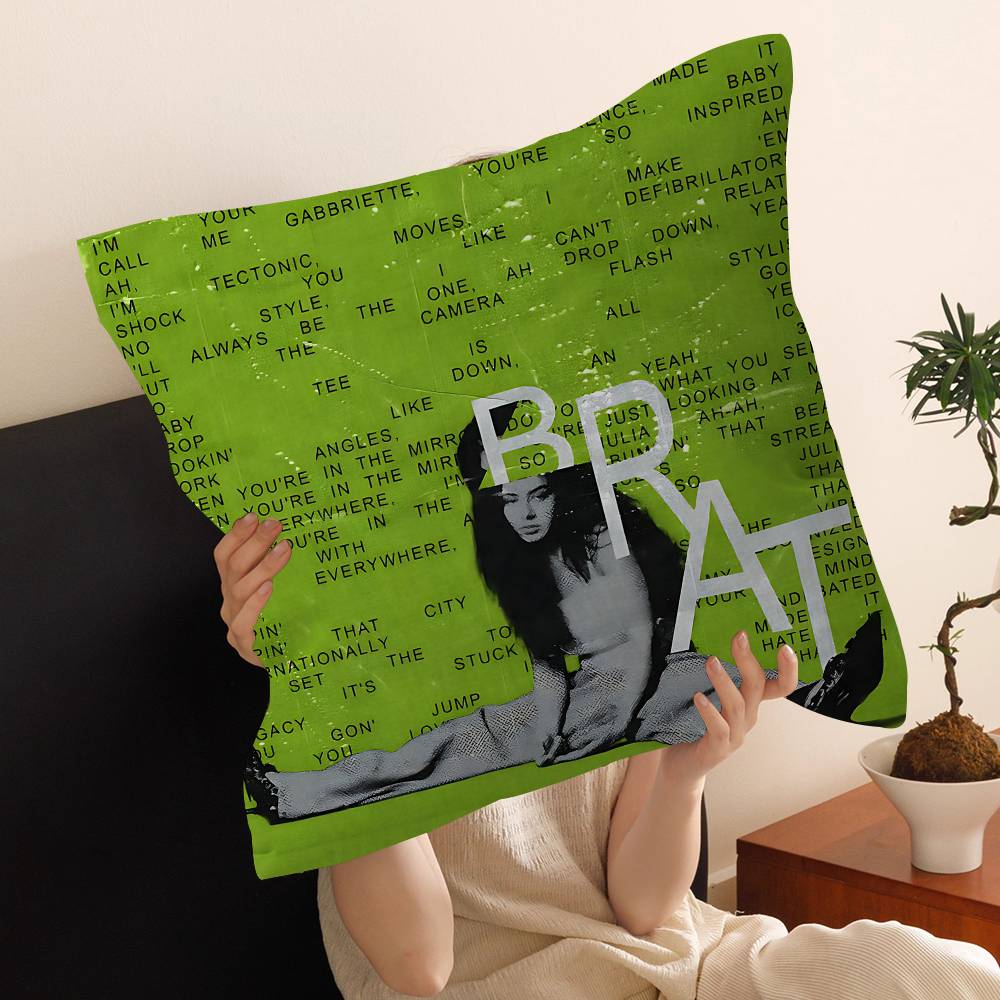 C-Charli Xcx Pillow Cushion Cover Pillowcase Living Room Sofa Home Decor Customized