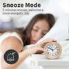Sveglia Analogica Senza Ticchettio, Sveglia in Legno Con Snooze, Sveglia Retro da Tavolo Con Luce Notturna, Sveglia Senza Radiazioni Batt