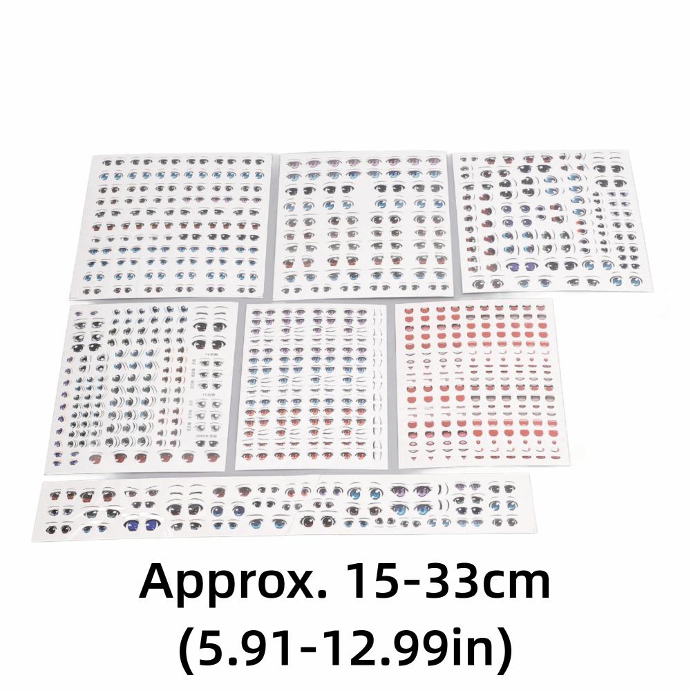 

7pcs Self Adhesive Doll Eyes Stickers Water Decals Water Eye Stickers Clay Accessories